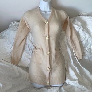 Soft pinky peach sweater jacket dress size m